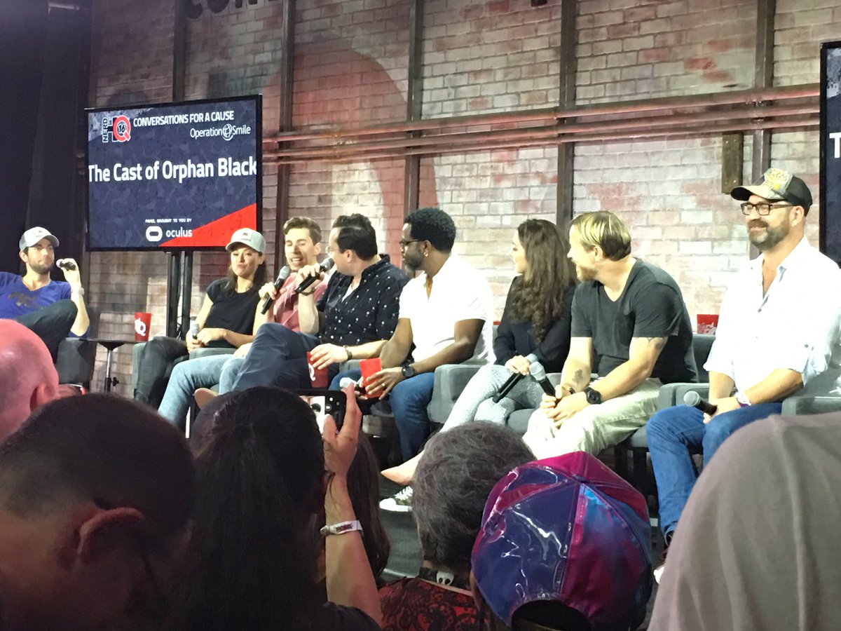 dailyhotguy's tweet photo. Geeking out - it's @OrphanBlack !!! @tatianamaslany #MK #NerdHQ @thenerdmachine https://t.co/dJ8LSrGA5G