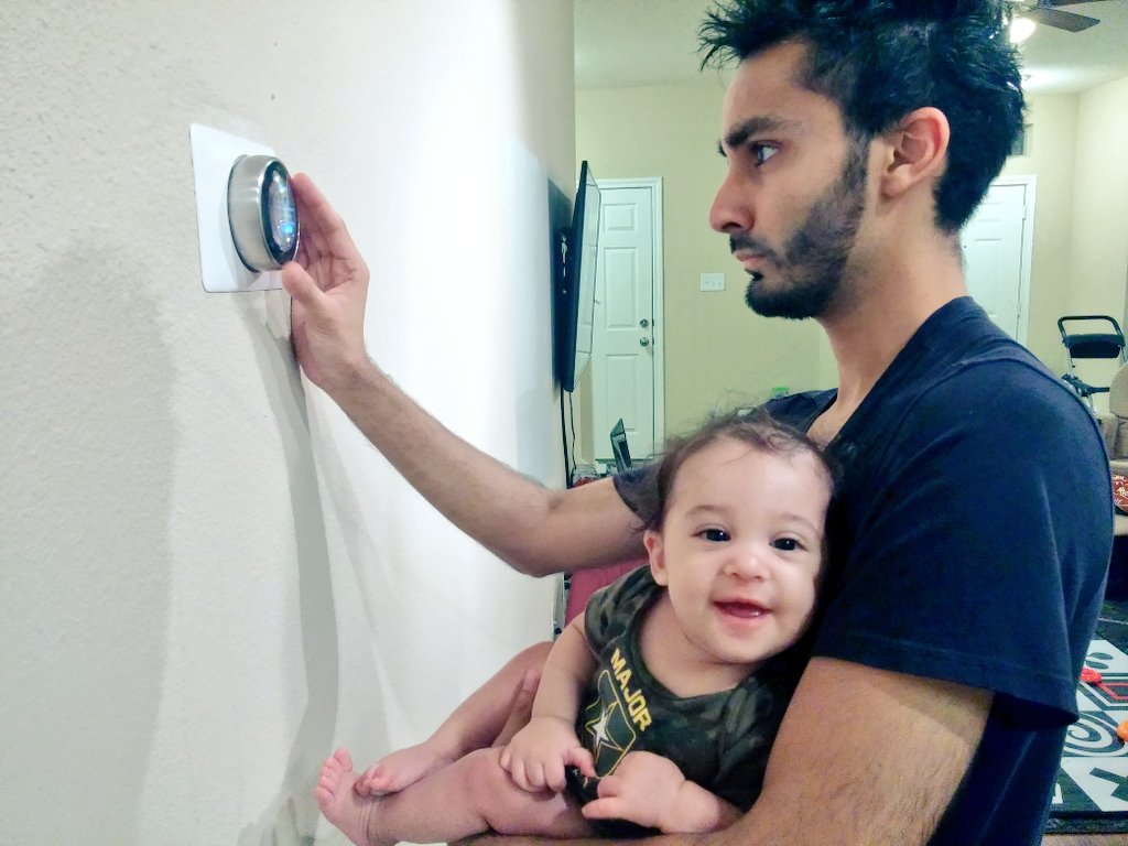 Topgunmail's tweet image. Proud owners of the Nest Thermostat!! #Nest #homeautomation #Nestlearning