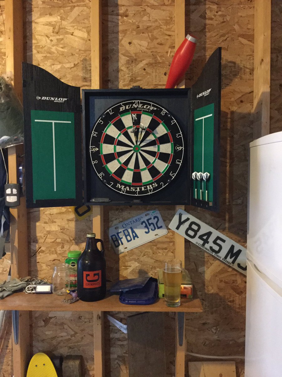 foster_jimbo's tweet photo. Waiting for the storm... "Work"on the garage has begun with the help of #chevaldor @GrimrossBrewing https://t.co/v26alzeWuf