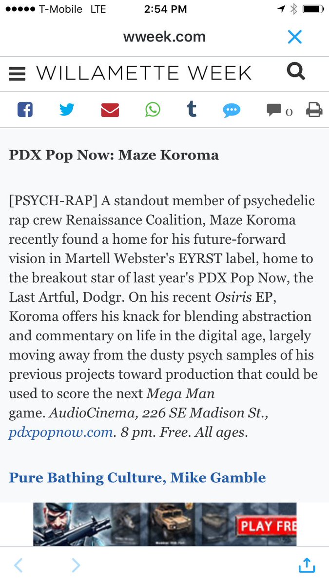 mazekoroma's tweet photo. Performing at 8:00 Sunday come dance with me #PdxPop https://t.co/p7FDKWine2