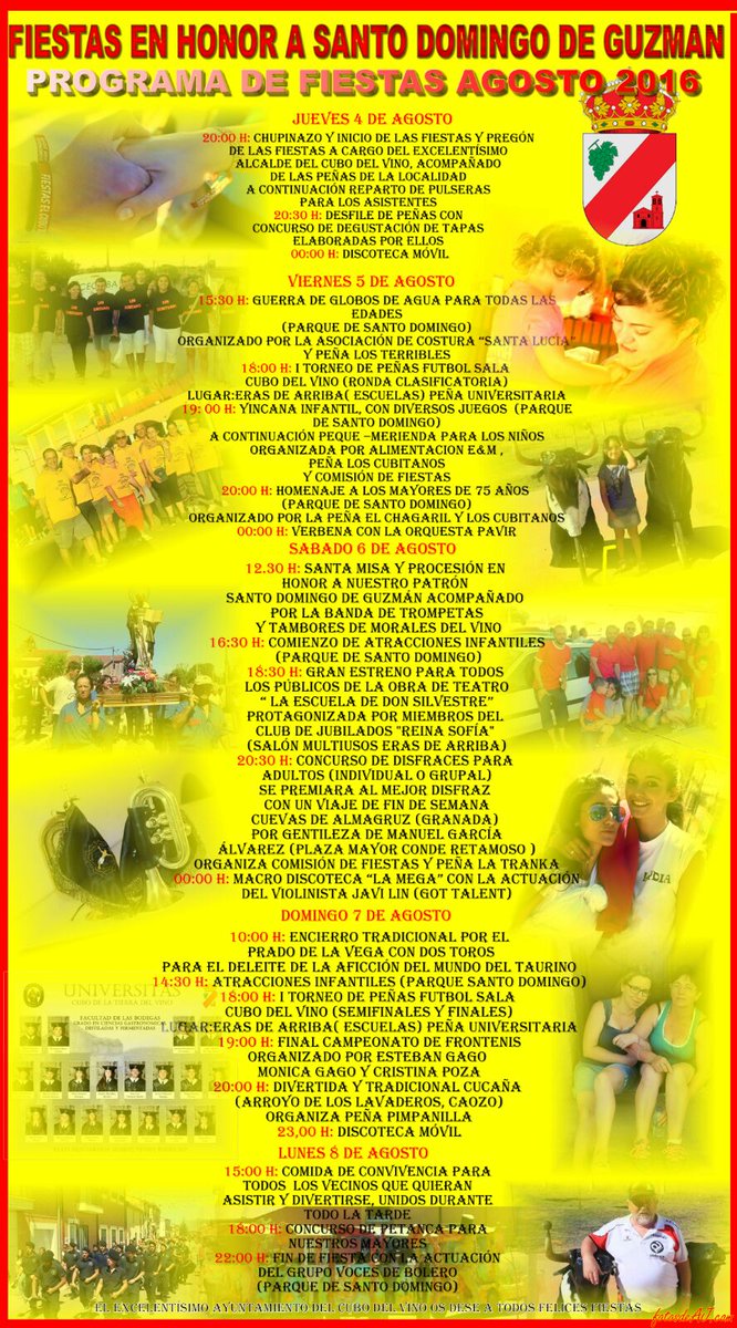 LUYNVCDV's tweet photo. FIESTAS EN HONOR A SANTO DOMINGO DE GUZMAN 2016 🎉🎇🎊🎇🎉🎉🎆🎇 #LUYNV #ELCUBODELVINO https://t.co/bpBQ5gMLFp