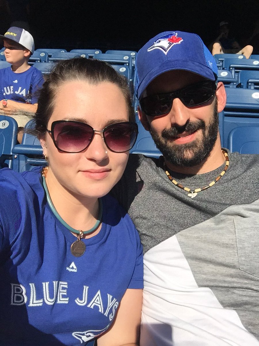 Our first blue jays game !! 💙#OurMoment #BlueJays