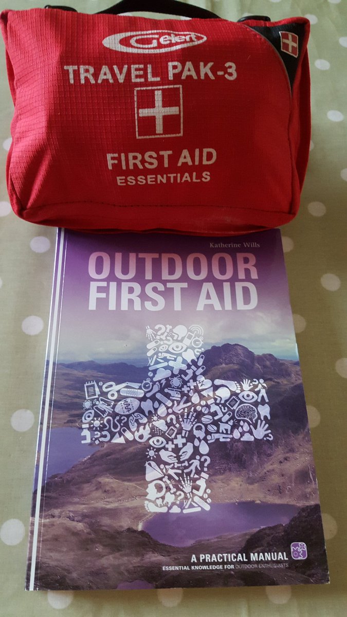 KarenSoley's tweet image. @Active_FirstAid firstaid box packed for camping adventures in France. The book to go with it! #adventureessential