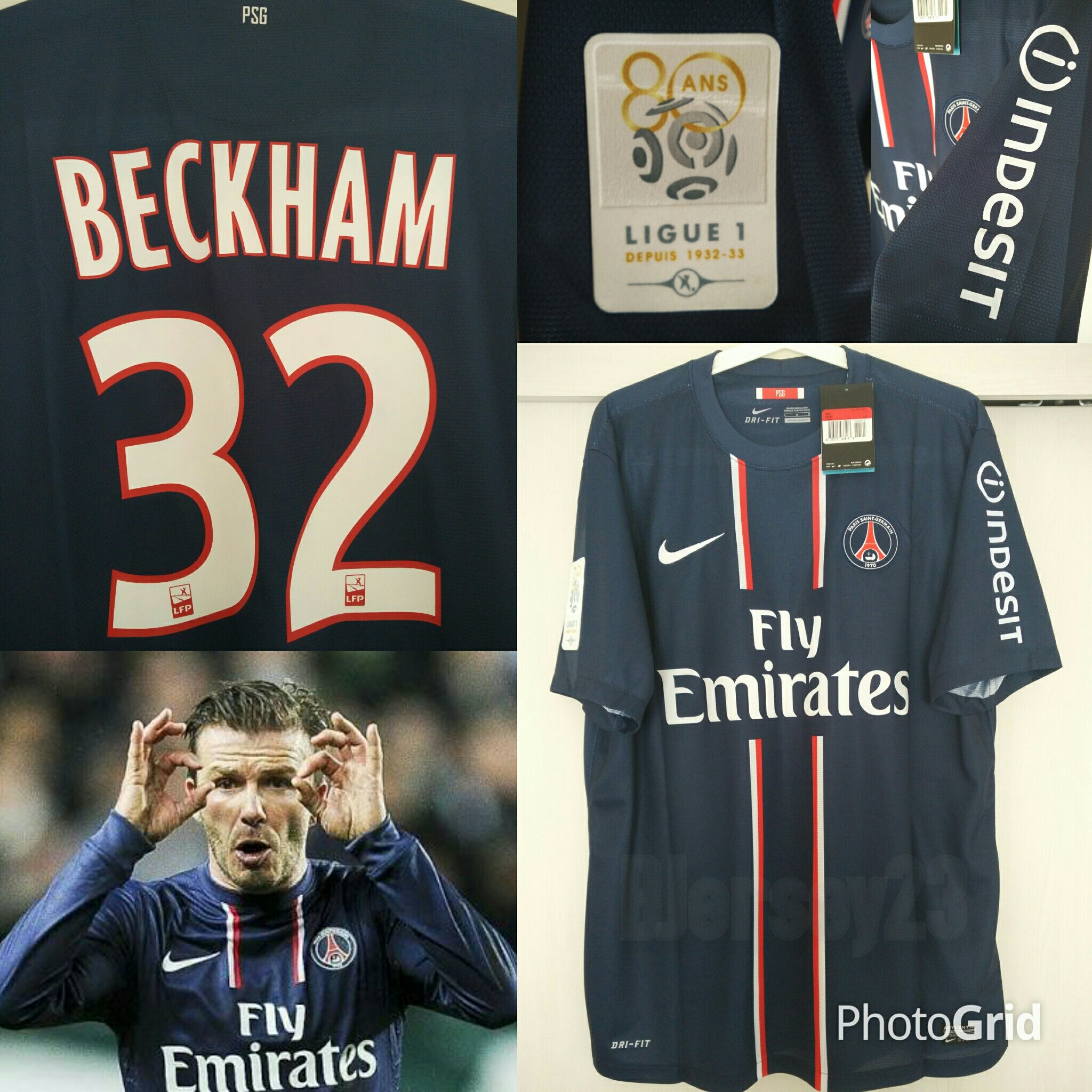 maillot psg beckham