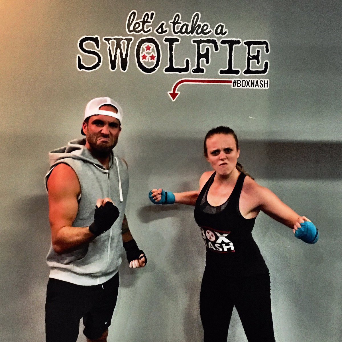 Thank you Katie at @titlenashville for kicking my ass today and for a very solid attempt at a mean mug 💪🏼☹️