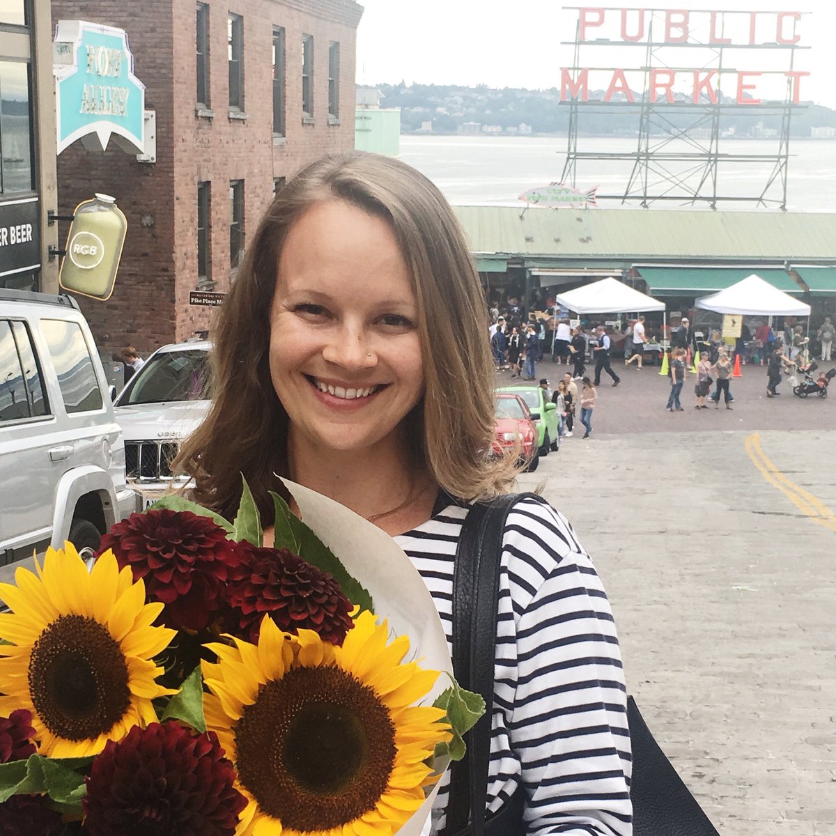All ready for <a href="/renegadecraft/">Renegade Craft</a> in #seattle tomorrow! We ❤️ this bundle 💐 from #pikesplace for the booth. Come see us!