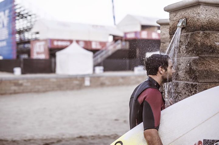 DionAtkinson's tweet image. Stoked to be back at the #usopen washing off the jet lag. 📷 @alexrobertson_photo