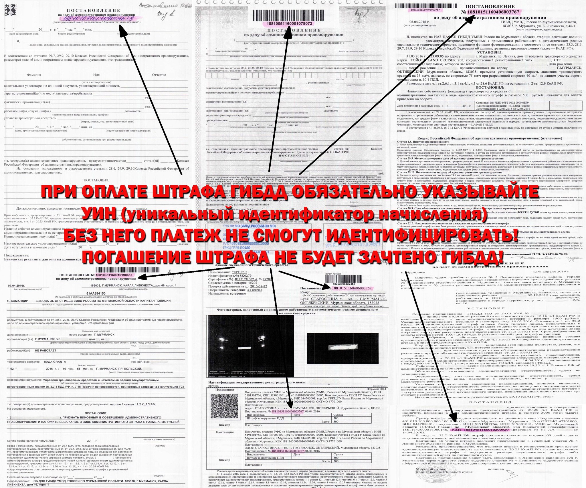 УИН штраф ГИБДД