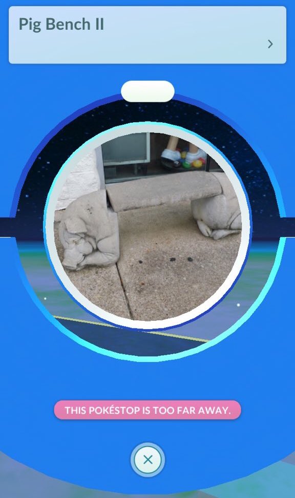 PokeStopsDaily's tweet photo. Hang on.. There's a Pig Bench 1!? 

#PokemonGO #PokéStop #Pokemon #PokeStopsDaily https://t.co/pxkmxY4BPS