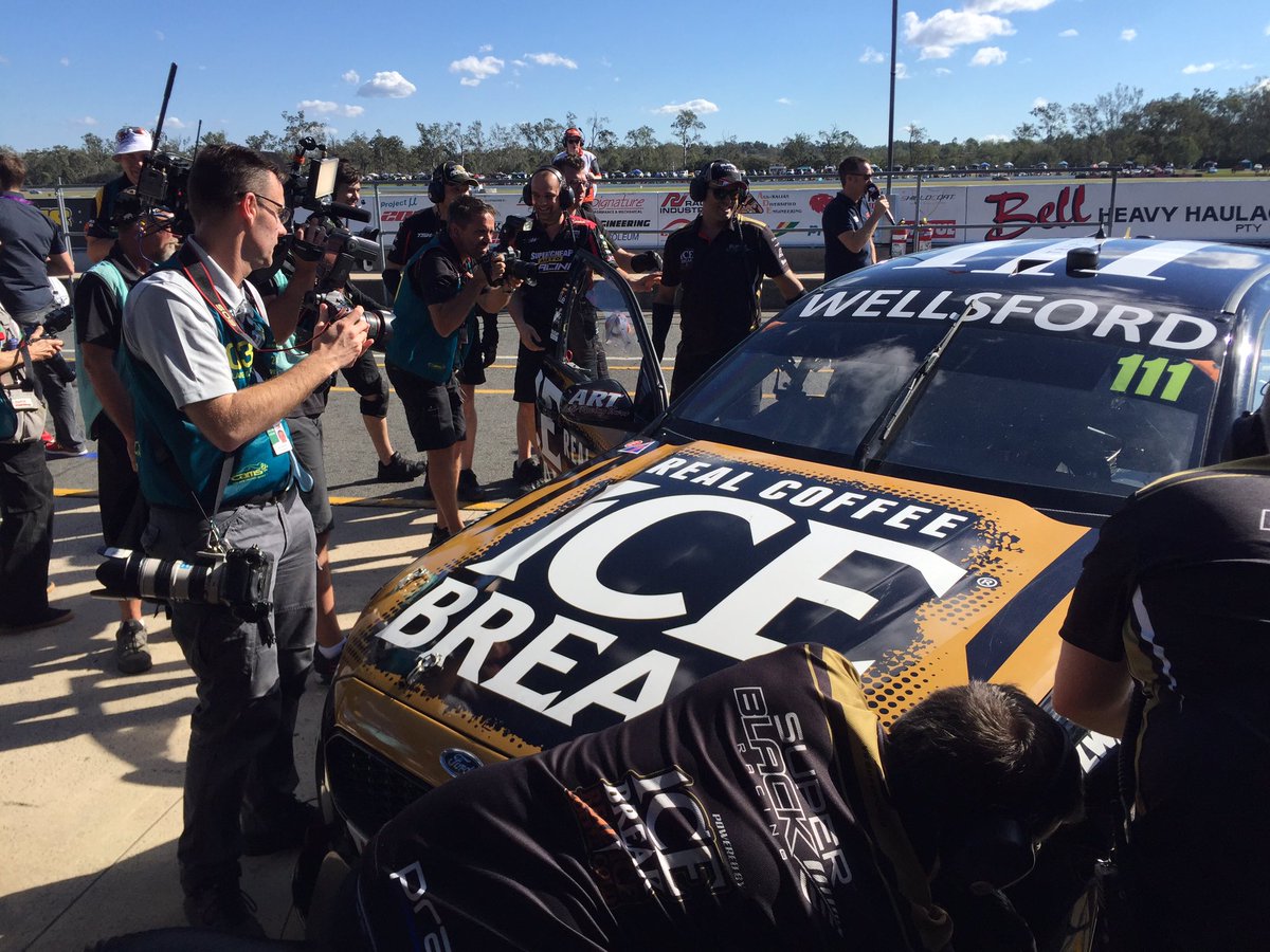 SuperBlackNZ's tweet photo. P1 for Pither! Chris will start on pole today for race 16! #VASC #Prodriveracing https://t.co/pgs5AJpxip