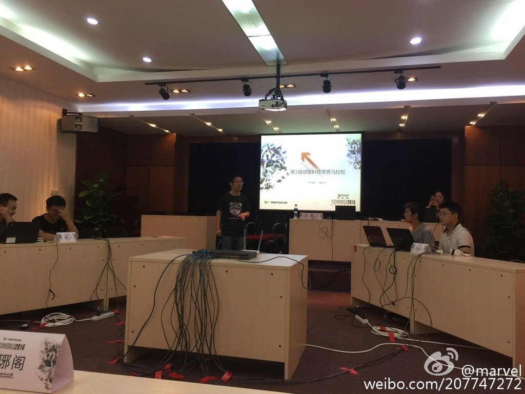marvelliu's tweet photo. 首届nsfocus hackathon召开了，各种开发环境乱入，还有萌妹子哦 #绿盟科技黑客马拉松# https://t.co/wOj03G99XW (via Weibo https://t.co/c1BIdXbsvV) https://t.co/yw5LzTxZ4a