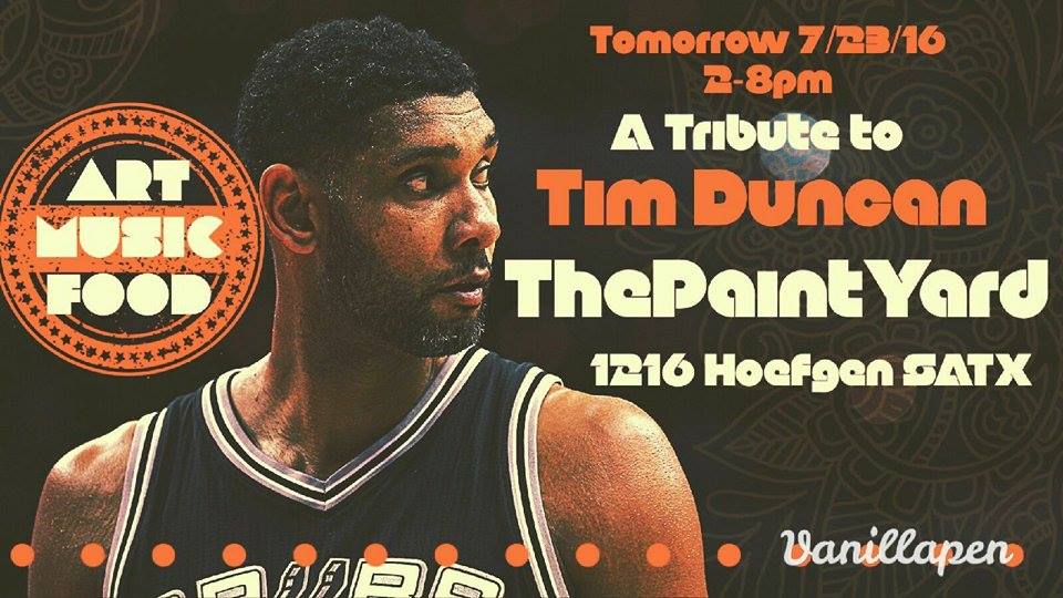 TPYurban's tweet photo. Help us say HAPPY RETIREMENT TO TIMMY TMRW!! #tpyurban #1216HoefgenAve #SaTx #Liveart #spraypaint #graffitti #spurs https://t.co/kobXJiMV54