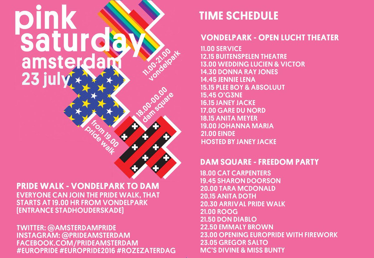 amsterdampride's tweet photo. Fijne Roze Zaterdag! Happy Pink Saturday! https://t.co/cRXoUVyY7Z