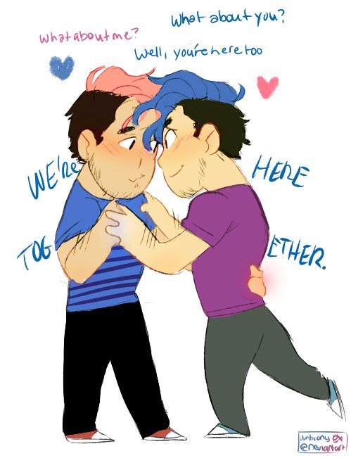 ' What about you ? '
' What about me ? '
' Well, you're here too .. '
' We're here together .... '