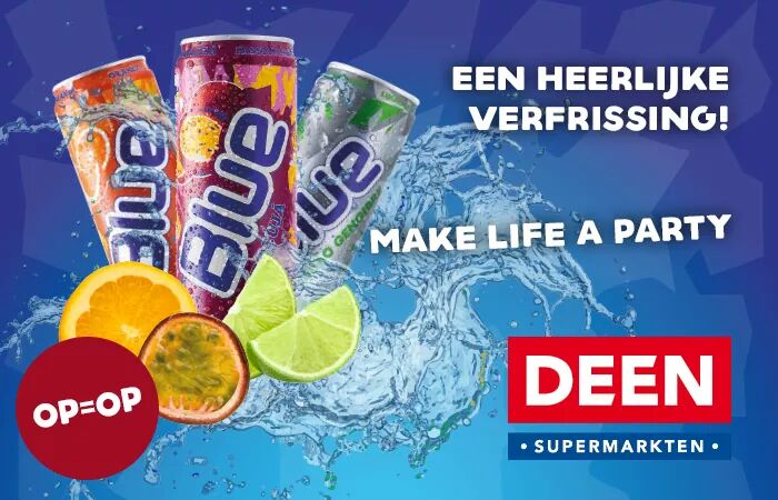 Blue in de aanbieding bij alle Deen Supermarkten.