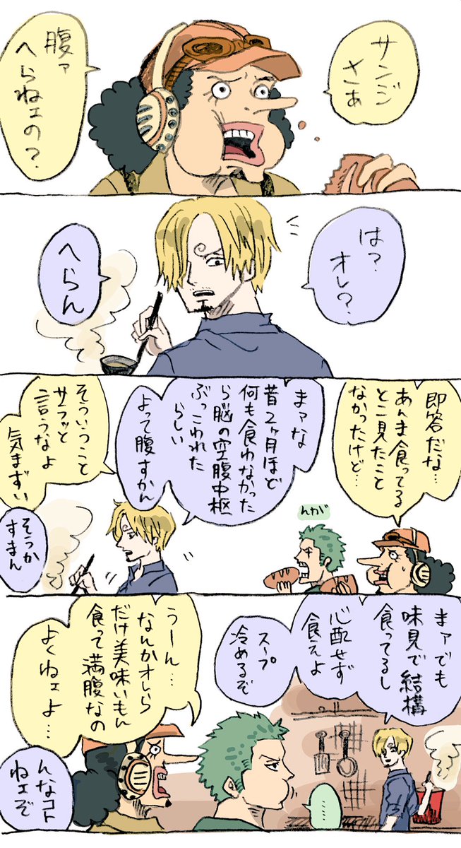 ゾロがおなかいっぱいになる話。ゾロサン 