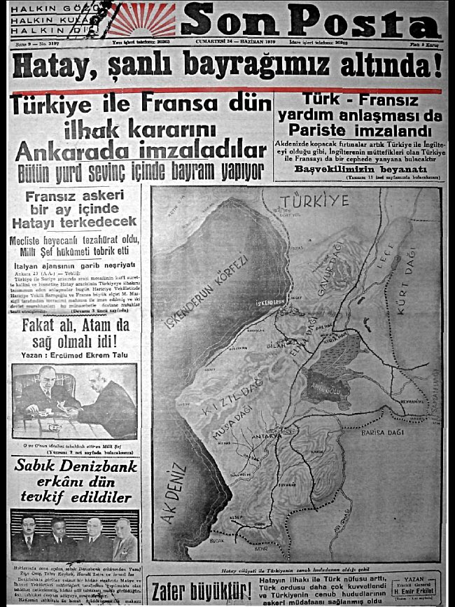 ErolBilecik's tweet photo. Atamızın “Benim şahsi meselemdir.” dediği Hatay'ımızın Anavatana katılışının 77. yılı kutlu olsun..! https://t.co/NfTdJt51gF