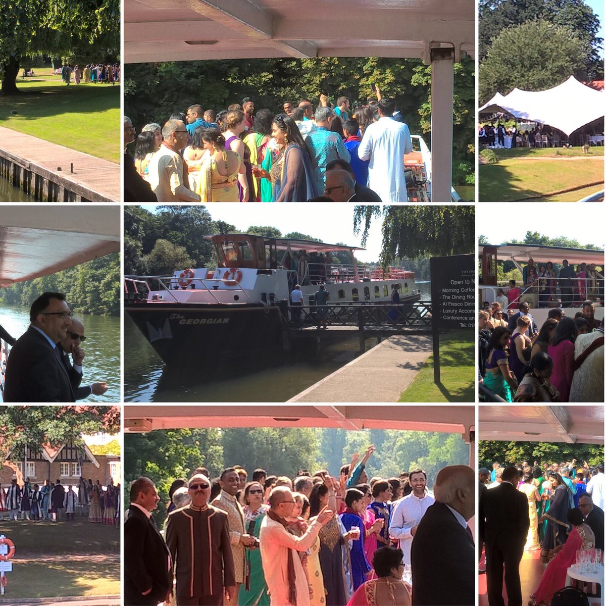 WMBCBoats's tweet photo. What a glorious day for a #weddingtransfer onboard the #georgianboat to @theoakleycourt https://t.co/lQ5Ayd15gI