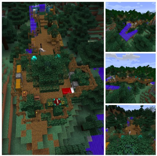 galacticfoxes's tweet photo. @GrianMC I saw your jungle house tutorial (I know it's quite old) but it inspired me to make a spruce house :3 https://t.co/bQKKf9sdKL