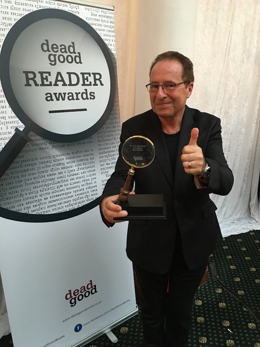 peterjamesuk's tweet photo. Vert deeply honoured to have won the @tessgerritsen Award for  Best Crime Series! @TheakstonsCrime @DeadGoodBooks https://t.co/DqnJLTYj7R