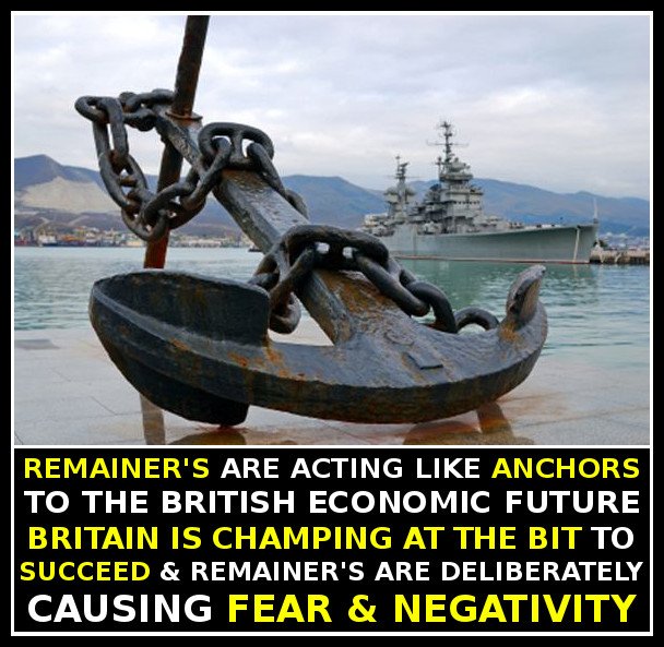 The_Fogeys's tweet photo. I'M FED UP WITH REMAINER MUD WEIGHTS HOLDING UP BRITISH SUCCESS.
#ThriveUK #EUref #Brexit #leave #LeaveEU #VoteLeave https://t.co/CbtwHlf0cr