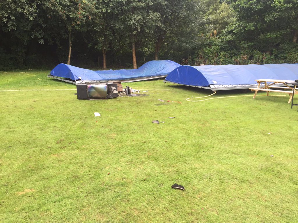NewbridgeCC's tweet photo. @CricketWales many thanks to the mindless morons who have destroyed our covers!#morons https://t.co/nrDIDpkTfk