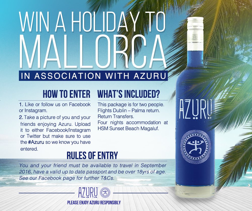 So who wants a free holiday? #azuru #maga #summer