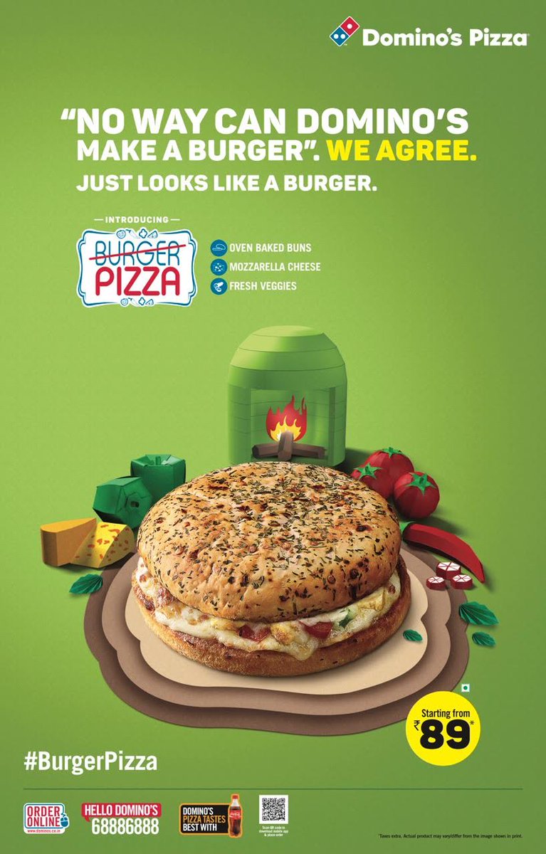 Dominos India On Twitter Introducing Burgerpizza Looks Like A