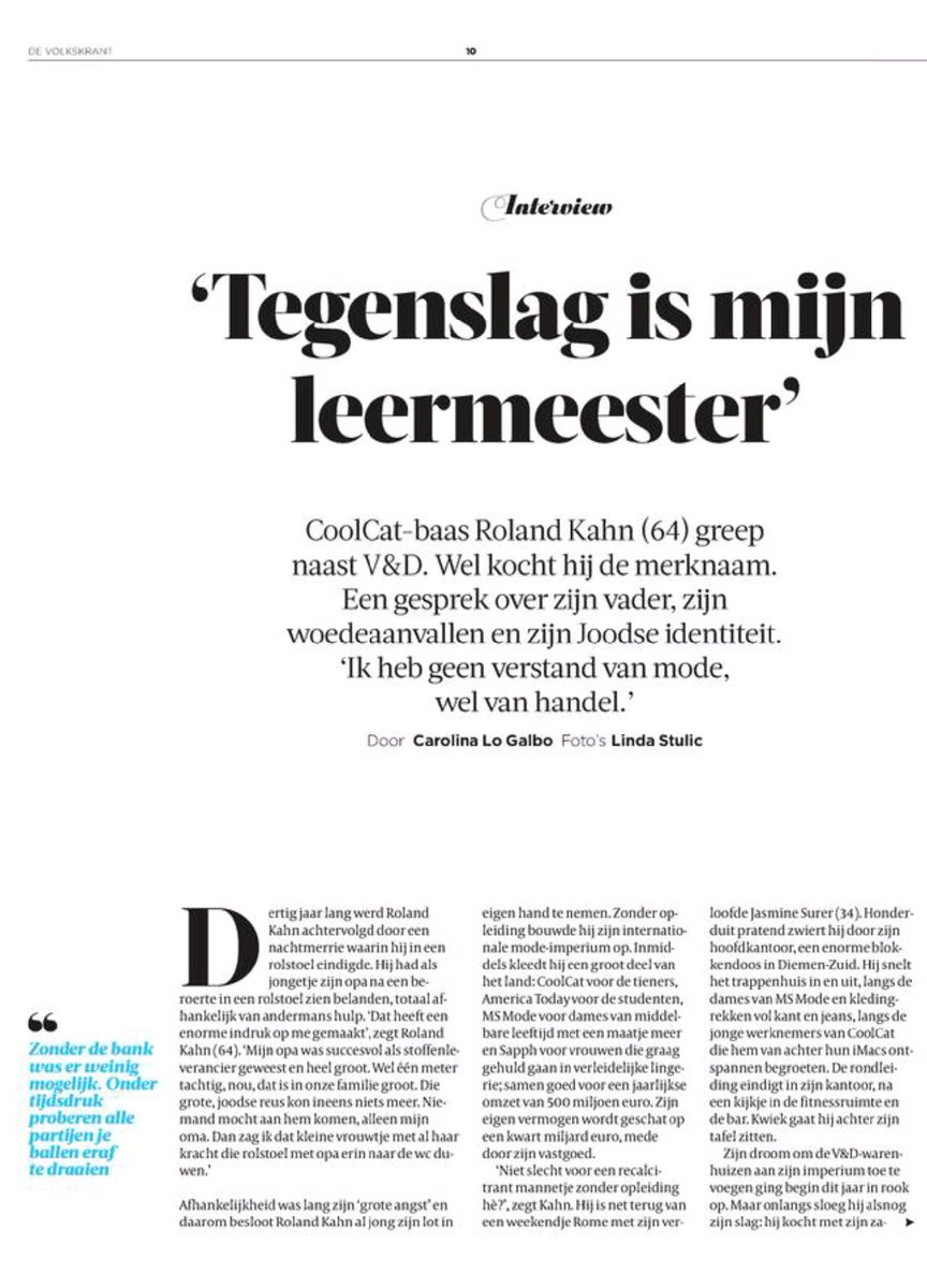 Linda_VanRijn's tweet photo. Interview met Roland Kahn in de #Volkskrant 1/2 https://t.co/hBwPdKQmJ0