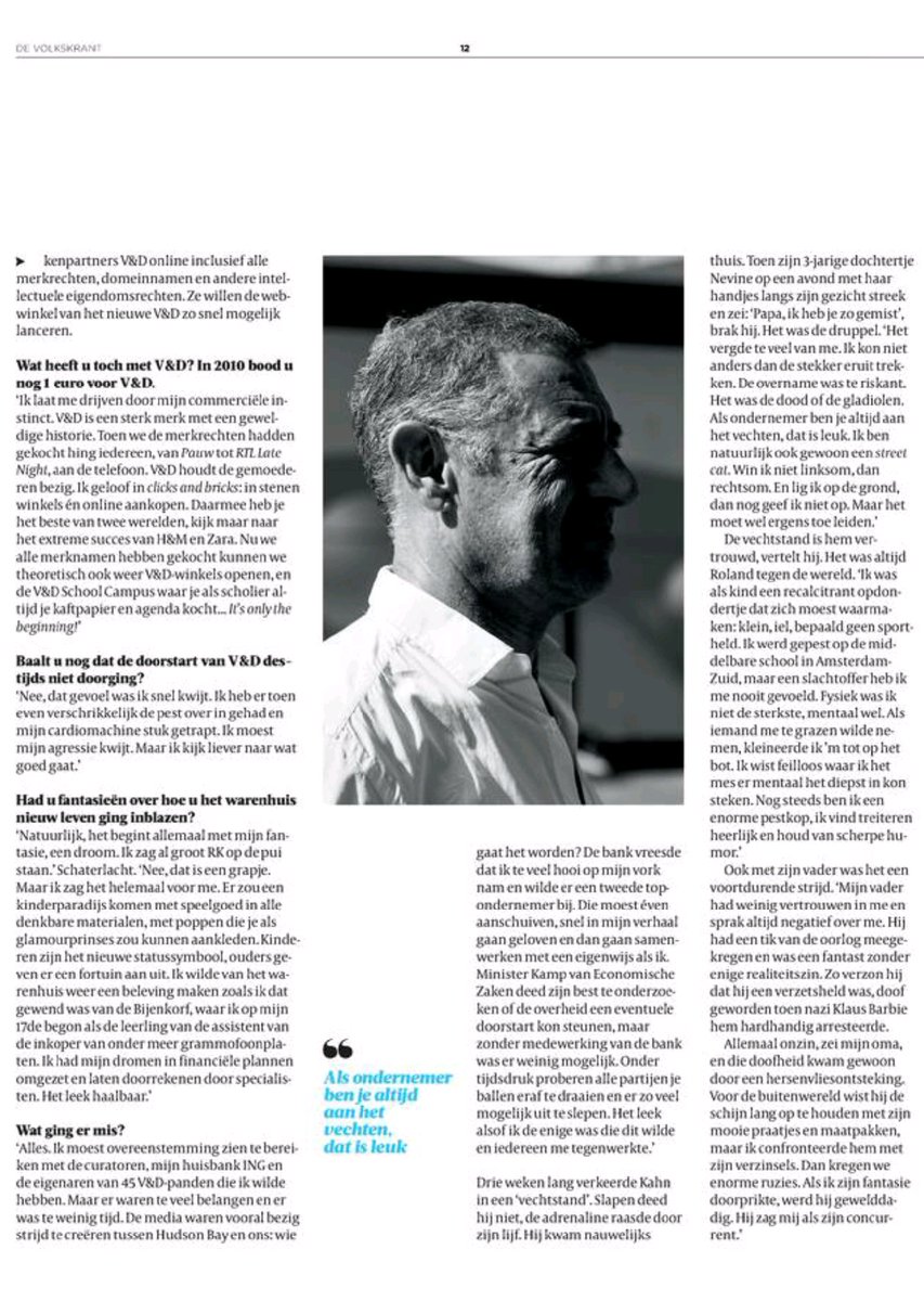 Linda_VanRijn's tweet photo. Interview met Roland Kahn in de #Volkskrant 1/2 https://t.co/hBwPdKQmJ0