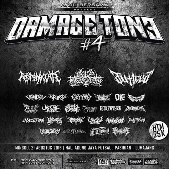 DAMAGE TONE #4 || @asphyxiate_iddm <a href="/GOROG_slam/">G O R O G</a> <a href="/BASHINGSAY_SDA/">BASHINGSAY </a> . 21-08-16. At Futsal Agung Jaya, Pasirian, Lumajang.