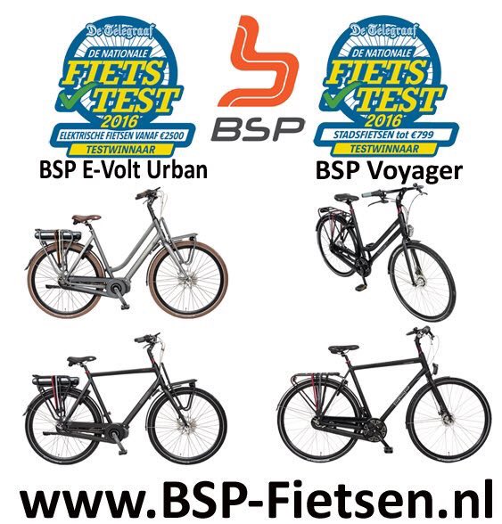 Kom vandaag onze #TESTWINNAARS #ebike #stadsfiets proberen bij een van de #BSP dealers. Fijn weekend!