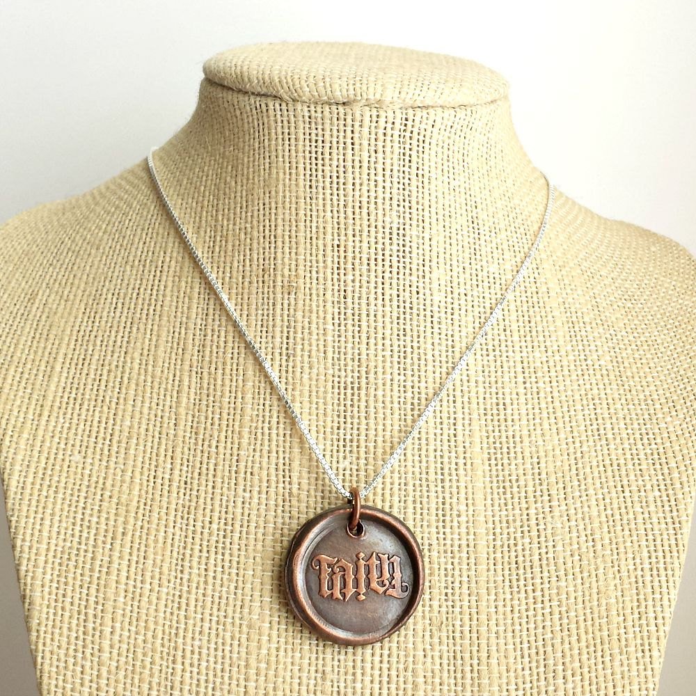 roseanddella's tweet photo. Copper Necklace Faith Religious Word Jewelry https://t.co/MqAzl8kY2p #Map #CopperCharm https://t.co/HN3l23YzLO
