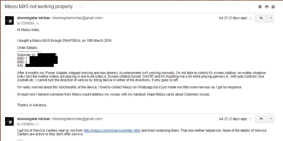 yashwanthmichas's tweet image. @Meizu_India Ur service disappointing, MX5 has issue tried mailing, whatsapp &amp;amp; checking service center
#RespondASAP.