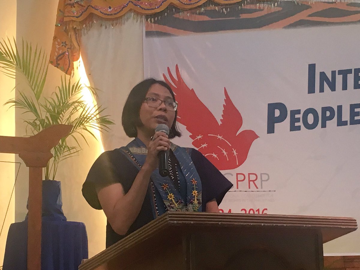 icprp2016's tweet photo. KARAPATAN's @TinayPalabay speaks on imperialist aggression &amp; militarization in the PH #PeoplesRightsPH #ICPRP2016 https://t.co/31CCWymGfm