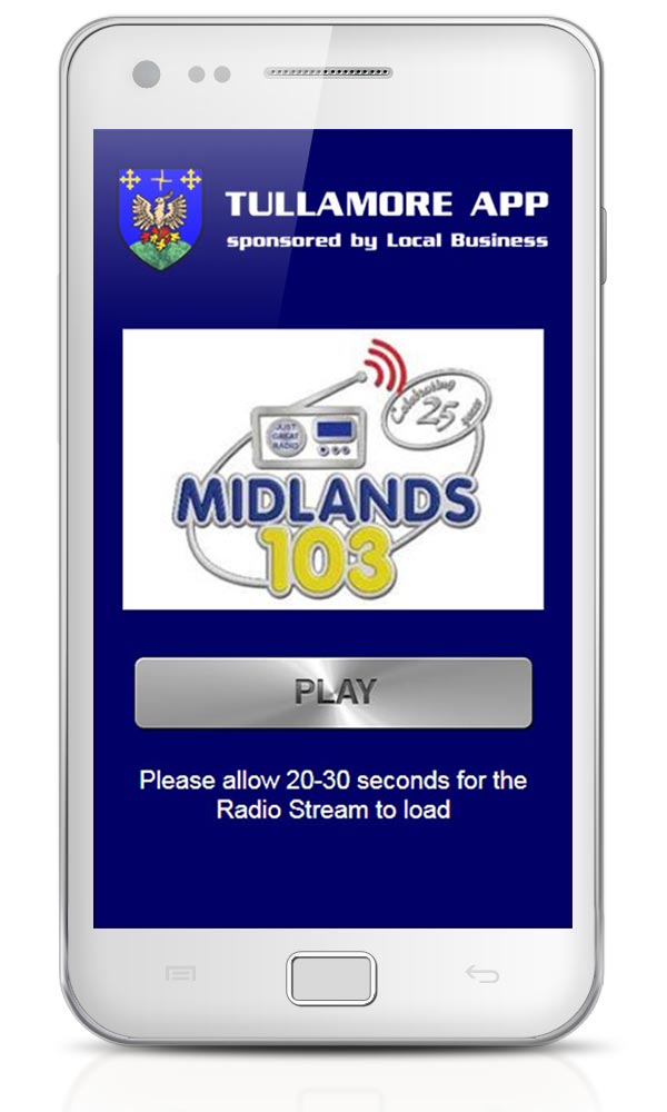 clubfundraiser1's tweet photo. @midlands103 @Midlands103News @MidlandsSport Bug fixed on 103 page - update to version 1.3 & listen on #tullamoreapp https://t.co/rHCt6pnCoi