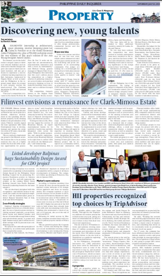 Italpinas's tweet photo. #ItalpinasInTheNews in today's Inquirer "Listed developer Italpinas bags Sustainable Design Award for CDO project" https://t.co/w7Hu9L2AtN