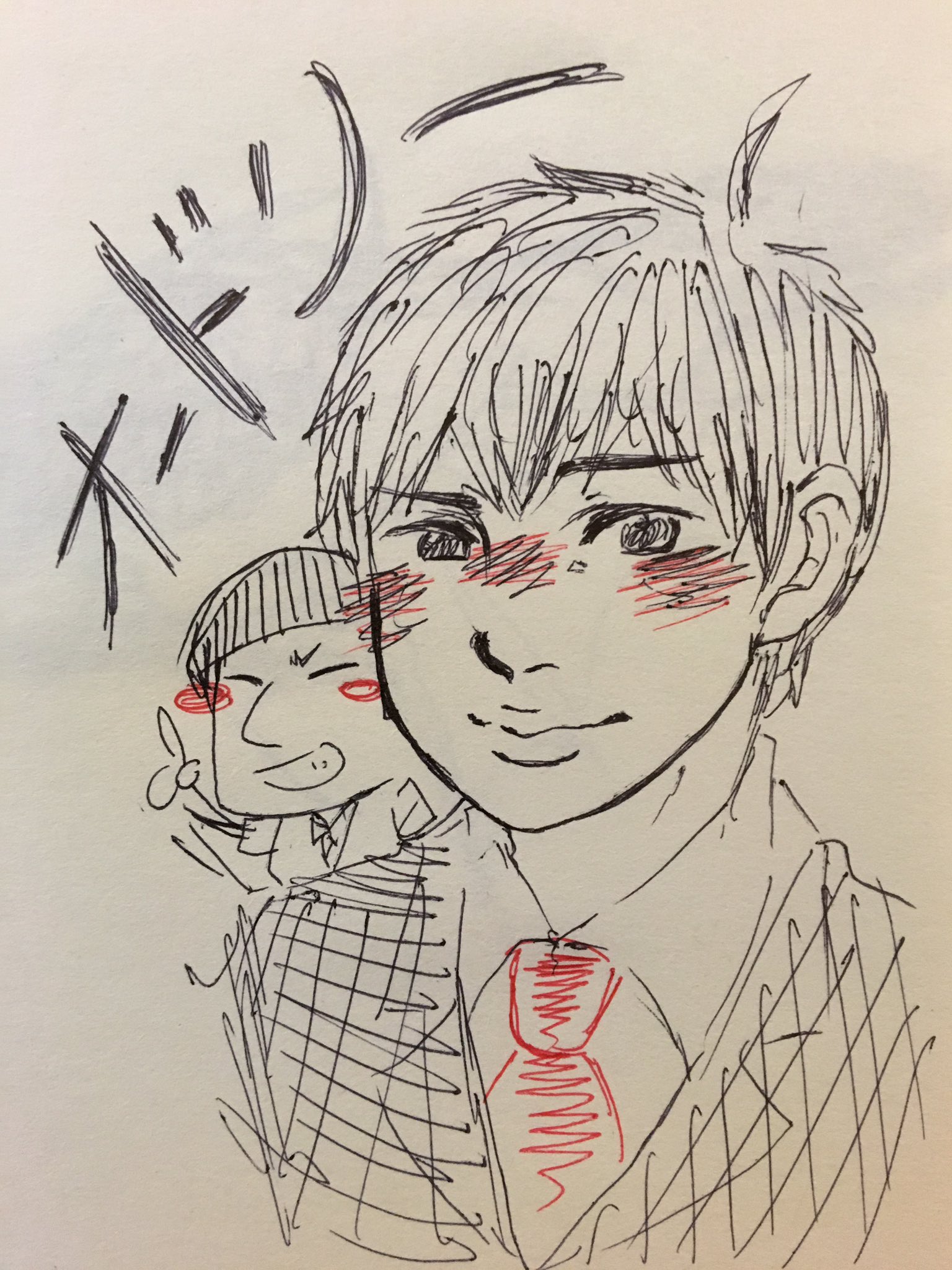 笑天 わらてん オードリー バナナマン おぎやはぎ さまぁ ず ボールペン一発描き練習 芸人さん描いてみた イラスト