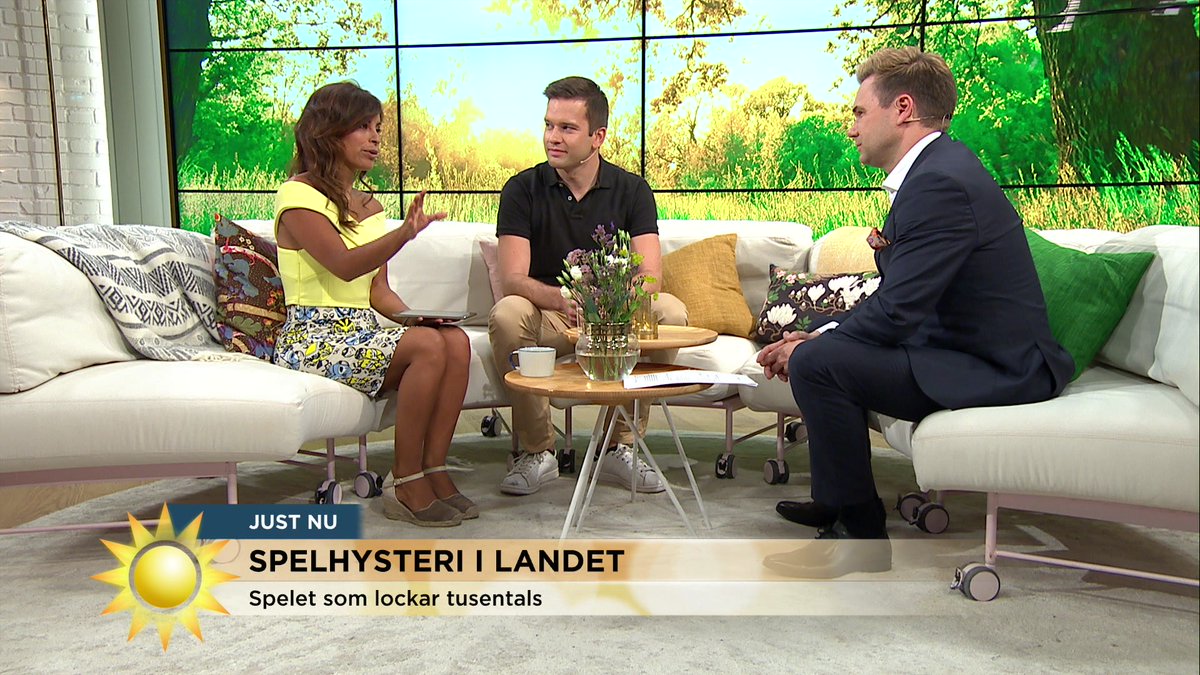 Nyhetsmorgon's tweet photo. Goda nyheter! Folkhälsoministern: " #PokemonGO kan vara bra för hälsan" 👍 https://t.co/RBX7FNDVEY @gabrielwikstrom https://t.co/oJ66hSDEyc