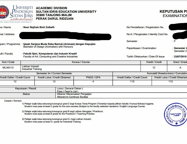 jihah_nnz's tweet photo. Alhamdulillah.Thank family,lecturer,kawan2 seperjuangan #resultexam #semseter7 #syukurselalu #budakdesign #animation https://t.co/YNLKRhvtxN