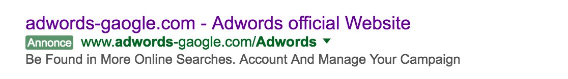 Google adwords Scam using Google Adwords itself almost felt for it.  @google @adwords #scam #Google #adwords