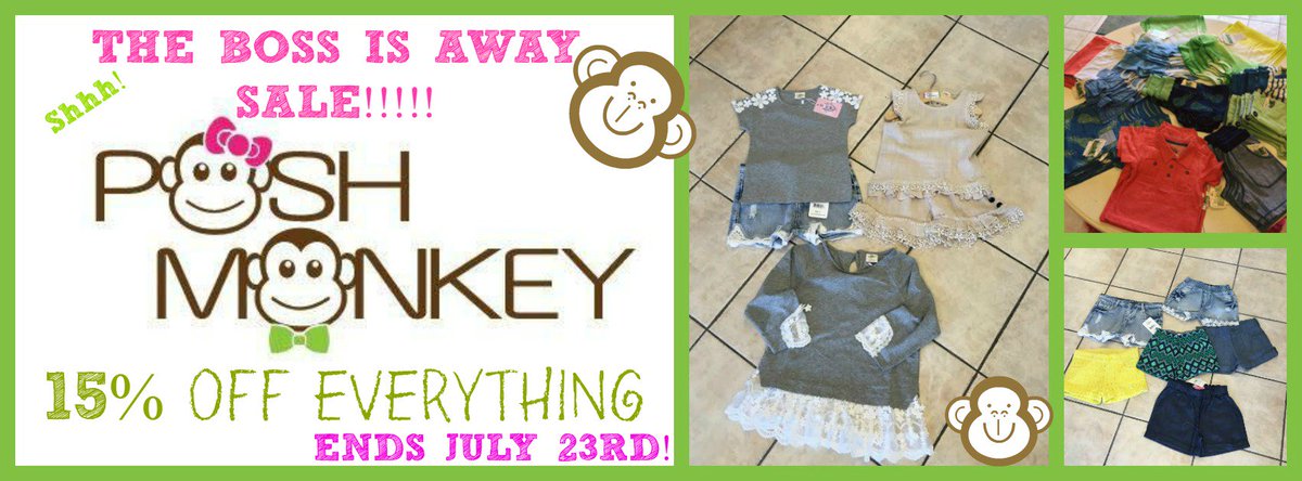PoshMonkeytweet's tweet photo. 15% off sale until July 23rd! Don't Forget! #Sale #Sewickley #PA #Everything #Summertime #Pittsburgh #Boutique https://t.co/ma1uyfbSDB