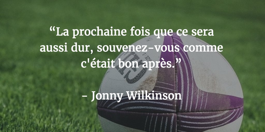 Sportizy's tweet photo. “La prochaine fois que ce sera aussi dur, souvenez-vous comme c'était bon après.”
- Jonny Wilkinson https://t.co/mFfniL7c5g
