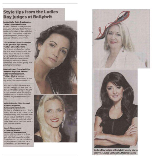 ThegHotel's tweet photo. Tips from the official #gHotelBestDressed judges for #LadiesDay of @Galway_Races next Thursday @Barrett_Triona https://t.co/SdHybI4TUQ
