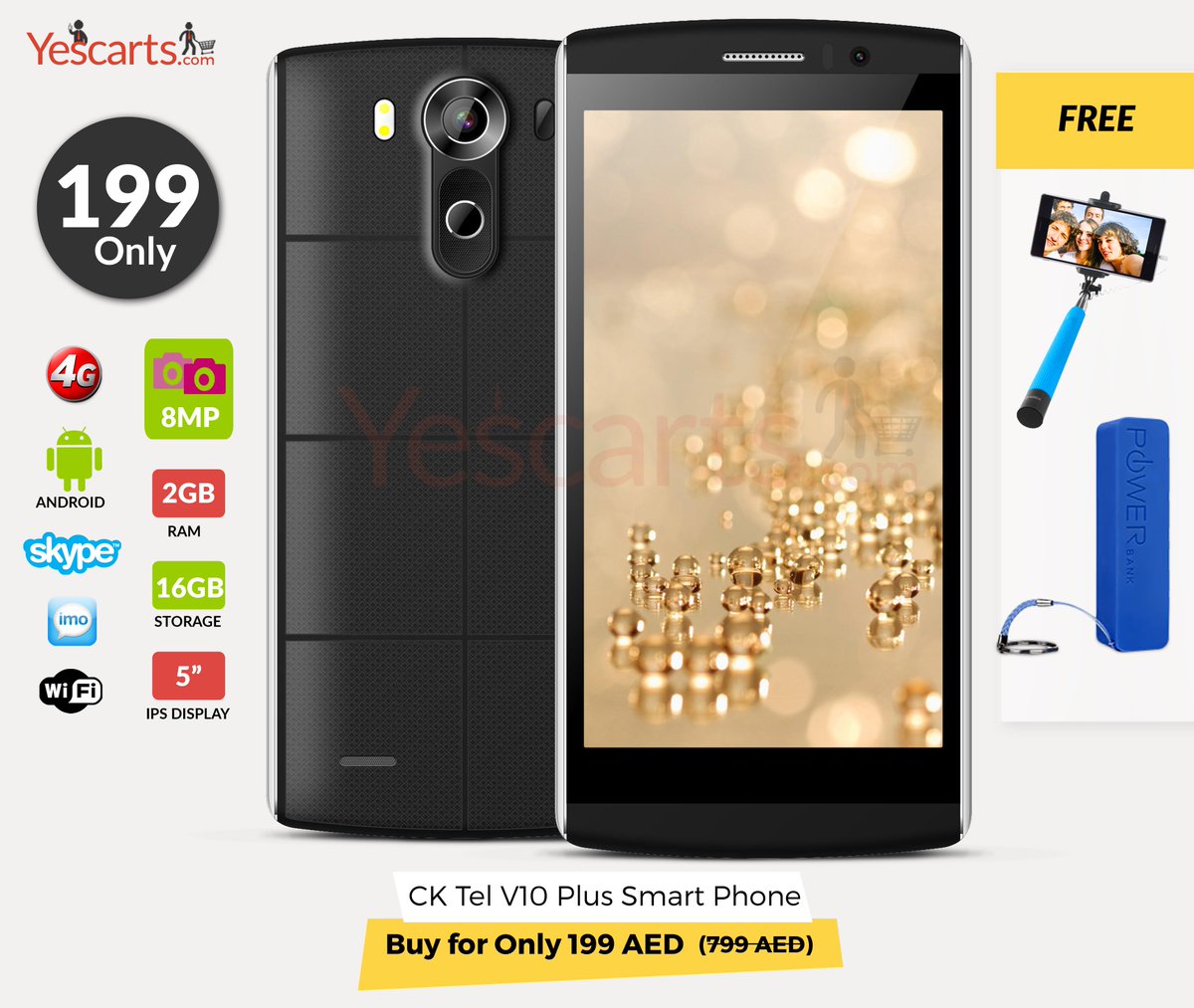 yescarts's tweet photo. Only AED 199/-
#YesBundleOffer
CKTel V10 Plus Smart Phone, Android, 4G, 16GB, 2GB RAM
Buy: https://t.co/MhlrtCXKkT https://t.co/mGZJyjALFp