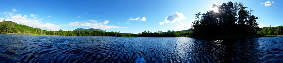 JeffGuide's tweet photo. #Kayaking under morning sun on Little Lyford Ponds in the #Maine Woods.   @visitmaine #GetOutdoors https://t.co/SHNLrNkUhD