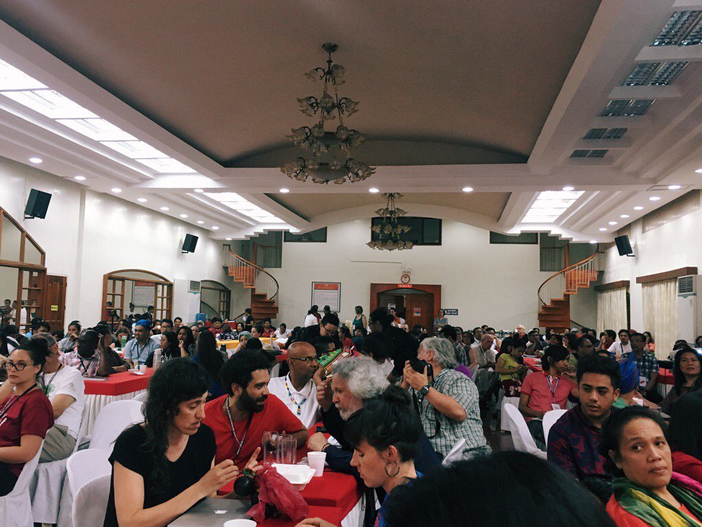 icprp2016's tweet photo. Now happening: International Solidarity Mission (ISM) Report Back #PeoplesRightsPH #ICPRP2016 https://t.co/SMSzYPi8sa
