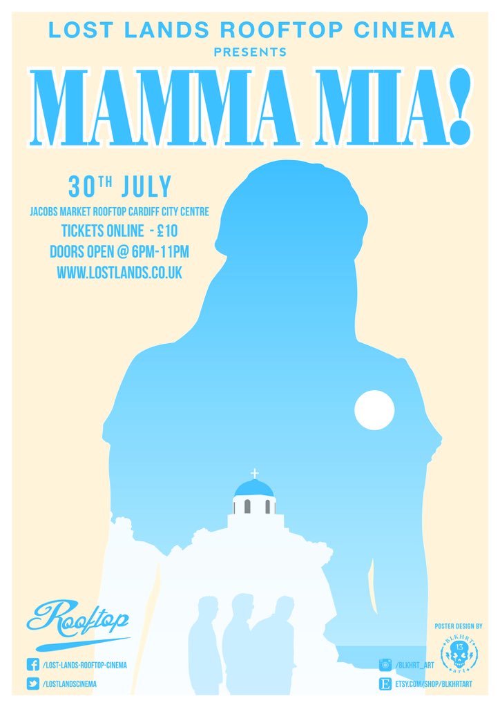 LostlandsCinema's tweet photo. 1 Mother
1 Daughter 
3 possible dads
It's not an episode of the Jeremy Kyle show but Mamma Mia at the rooftop cinema https://t.co/GZ6CnCmVAk