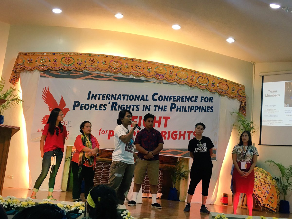 icprp2016's tweet photo. ISM Report Back: Participants re-enacting the stories from Zinandungan Valley, Cagayan #PeoplesRightsPH #ICPRP2016 https://t.co/TAKDE0RWHG