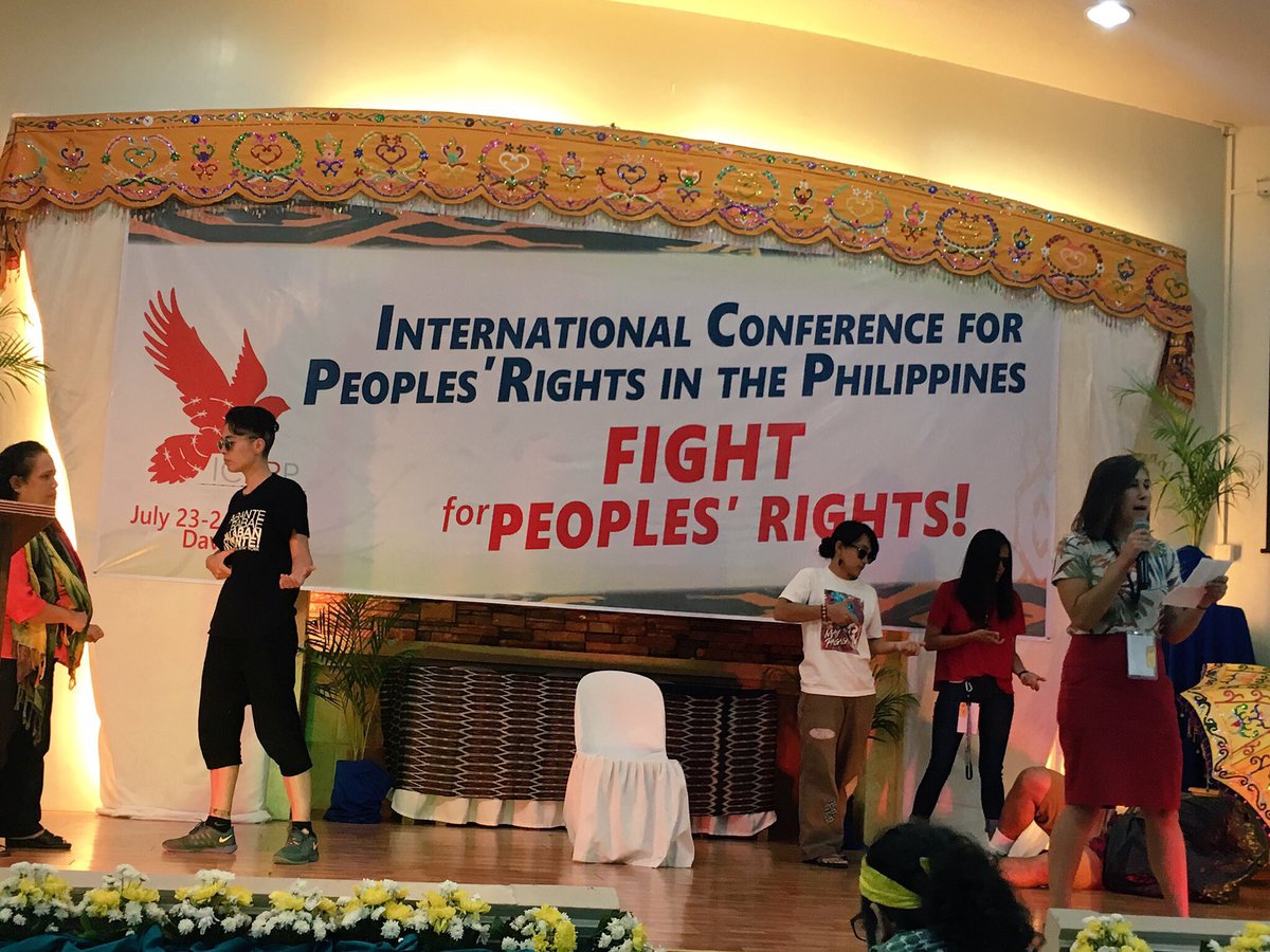 icprp2016's tweet photo. ISM Report Back: Participants re-enacting the stories from Zinandungan Valley, Cagayan #PeoplesRightsPH #ICPRP2016 https://t.co/TAKDE0RWHG